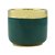 CJ 2 VASOS DECORATIVOS CERÂMICA VERDE 8x7cm - Imagem 1