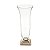 VASO VIDRO BASE DOURADA 15x12x41cm - Imagem 1