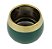 CJ 2 VASOS DECORATIVOS CERÂMICA VERDE 10x7cm - Imagem 3