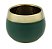 CJ 2 VASOS DECORATIVOS CERÂMICA VERDE 10x7cm - Imagem 2