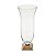 VASO VIDRO BASE DOURADA 19x12x44cm - Imagem 1