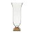 VASO VIDRO BASE DOURADA 19x12x44cm - Imagem 2