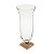 VASO VIDRO BASE DOURADA 19x12x44cm - Imagem 3