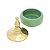 POTICHE DECORATIVA PORCELANA VERDE 17x24cm - Imagem 3
