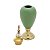 POTICHE DECORATIVO PORCELANA VERDE 15x46cm - Imagem 4