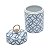 POTICHE DECORATIVO PORCELANA BRANCO/AZUL 14x25cm - Imagem 8