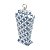 POTICHE DECORATIVO PORCELANA BRANCO/AZUL 20x11x43cm - Imagem 8