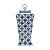 POTICHE DECORATIVO PORCELANA BRANCO/AZUL 20x11x43cm - Imagem 5