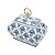 POTICHE DECORATIVO PORCELANA BRANCO/AZUL 23x15x23cm - Imagem 5