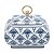 POTICHE DECORATIVO PORCELANA BRANCO/AZUL 23x15x23cm - Imagem 2