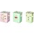 LATAS METAL SET C/3 PCS PARIS FLOWERS QUADRADAS TAMPA C/ ALC - Imagem 1