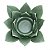 PORTA VELA CERÂMICA FLOR VERDE 12x5cm - Imagem 4