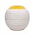 VASO DECORATIVO CERÂMICA BRANCO/AMARELO 14x13cm - Imagem 2
