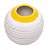 VASO DECORATIVO CERÂMICA BRANCO/AMARELO 14x13cm - Imagem 5