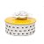POTICHE DECORATIVO CERÂMICA BRANCA/AMARELA 10x6cm - Imagem 4