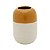 VASO DECORATIVO CERÂMICA GRANILITE BRANCO/AMARELO 10x15cm - Imagem 4