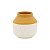 VASO DECORATIVO CERÂMICA GRANILITE BRANCO/AMARELO 10x9cm - Imagem 6