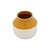 VASO DECORATIVO CERÂMICA GRANILITE BRANCO/AMARELO 10x9cm - Imagem 2
