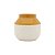 VASO DECORATIVO CERÂMICA GRANILITE BRANCO/AMARELO 10x9cm - Imagem 8