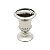 VASO DECORATIVO CERÂMICA PRATEADO 15x20cm - Imagem 1