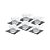 CJ 6 XÍCARAS DE VIDRO P/CAFÉ C/PIRES VENEZA BLACK 70ml - Imagem 2