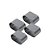 CJ 4 ANÉIS DE AÇO P/GUARDANAPO BLACK ELEGANCE 5X3X3,5cm - Imagem 1