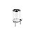 DISPENSER DE VIDRO C/SUPORTE E TAMPA DE AÇO INOX BLACK 18x36,5cm - Imagem 2