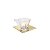 CJ 6 XÍCARAS DE VIDRO P/CAFÉ C/PIRES VENEZA DOURADO 70ml - Imagem 4
