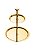 PRATO DUPLO DE PRATA P/DOCES ELEGANCE DOURADO 16,5x23cm - Imagem 2