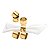 CJ 6 PC ANÉIS DE AÇO P/GUARDANAPOS ELEGANCE DOURADO 4X4cm - Imagem 2