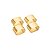 CJ 4 ANÉIS DE AÇO P/GUARDANAPO DOURADO ELEGANCE 5X3X3,5cm - Imagem 1