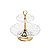 PRATO DUPLO DE CRISTAL P/DOCE C/PÉ E PUXADOR DOURADO LOUISE 30cm - Imagem 1