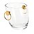 BALDE DE VIDRO C/ALÇA DE AÇO INOX DOURADO ASTI 15X16cm - Imagem 3