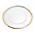 SOUSPLAT DE VIDRO C/CORDÃO LISO DOURADO 35CM - Imagem 1