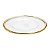 SOUSPLAT DE VIDRO C/CORDÃO LISO DOURADO 35CM - Imagem 2