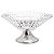 CENTRO DE MESA DE CRISTAL C/PÉ DE PRATA DIAMOND 34,5X18,5CM - Imagem 1