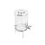 DISPENSER DE VIDRO C/SUPORTE E TAMPA DE PRATA 18x36,5cm - Imagem 1