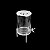 DISPENSER DE VIDRO C/SUPORTE E TAMPA DE PRATA 18x36,5cm - Imagem 2