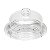 PRATO P/QUEIJO DE PRATA C/TAMPA DE VIDRO ELEGANCE 23CM - Imagem 2