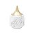 VASO DECORATIVO PORCELANA MARBLE BRANCO/DOURADO 13x17cm - Imagem 2