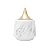 VASO DECORATIVO PORCELANA MARBLE BRANCO/DOURADO 13x17cm - Imagem 4