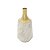 VASO DECORATIVO PORCELANA MARBLE BRANCO/DOURADO 12x26cm - Imagem 1