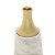 VASO DECORATIVO PORCELANA MARBLE BRANCO/DOURADO 10x20cm - Imagem 2