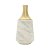 VASO DECORATIVO PORCELANA MARBLE BRANCO/DOURADO 10x20cm - Imagem 4