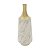 VASO DECORATIVO PORCELANA MARBLE BRANCO/DOURADO 13x33cm - Imagem 1