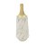 VASO DECORATIVO PORCELANA MARBLE BRANCO/DOURADO 13x33cm - Imagem 2