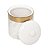 POTICHE DECORATIVO PORCELANA MARBLE BRANCO/DOURADO 12x15cm - Imagem 2