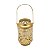 LANTERNA DECORATIVA METAL DOURADO 14x25cm - Imagem 1