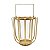 LANTERNA DECORATIVA METAL/VIDRO DOURADO 24x27cm - Imagem 2