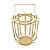 LANTERNA DECORATIVA METAL/VIDRO DOURADO 24x27cm - Imagem 1